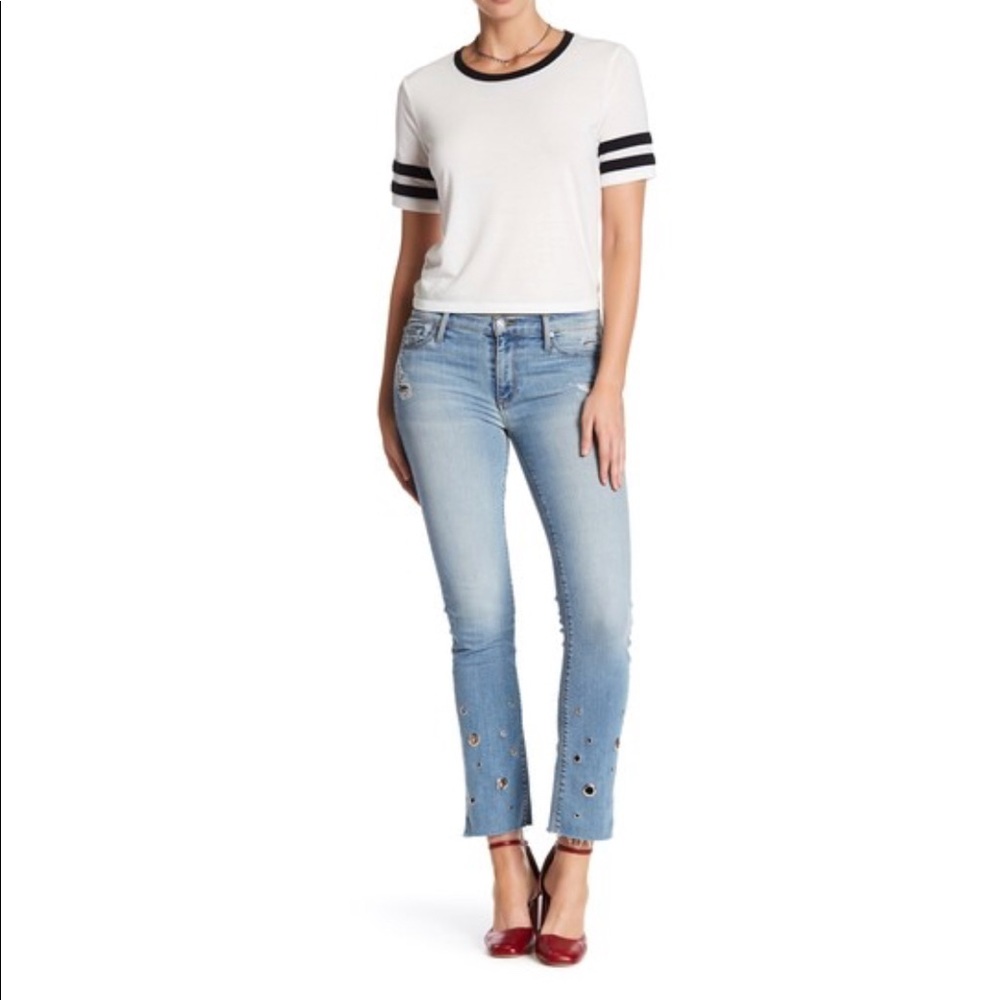 🍃💕NWT Bardot Embellished Grommet Denim Jean